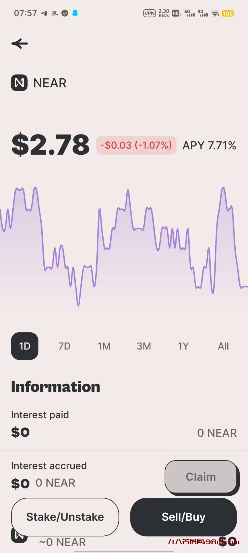 一个价值2.7$！NEAR 协议的自我托管qian包。内置 DEX 聚合器、NFT、无阻塞质押-首码网-网上创业赚钱首码项目发布推广平台